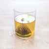 Cannabis Tea in a glass cup.